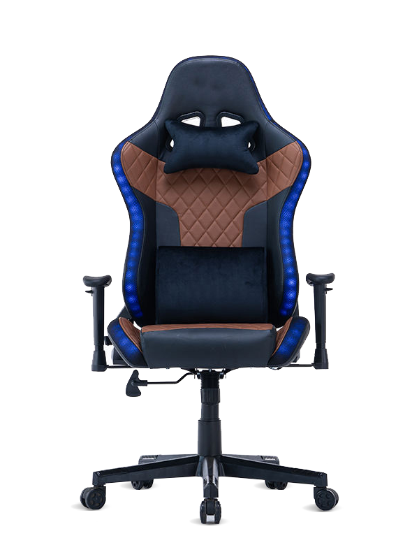 كرسي ألعاب مخصص بمسند ذراع قابل للتعديل عالي الجودة مع ضوء LED RGB  كرسي ألعاب مخصص بمسند ذراع قابل للتعديل عالي الجودة مع ضوء LED RGB